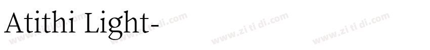 Atithi Light字体转换